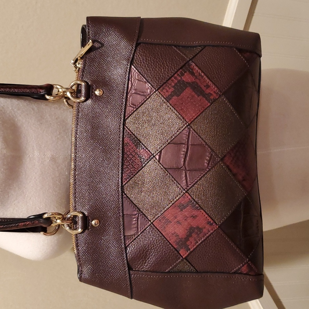 Coach Brown Patchwork Leather Tote - image 6